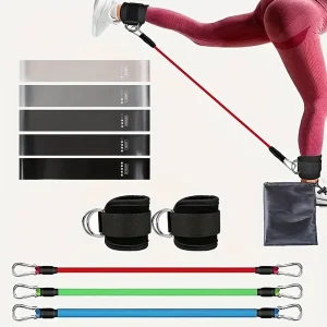 11pcs Home Gym Leg & Hip Resistance Bands