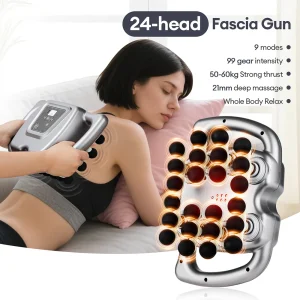 24-Head Fascia High Frequency Vibration Body Massage Gun