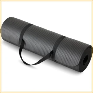 Extra Thick Yoga Mat with Carrying Strap, Non-Slip Exercise Mat for Home Gym