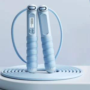 Electronic counting jump rope