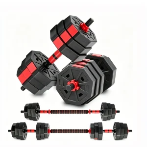 Adjustable 5.5-44lbs Rubber Coated Dumbbell Set