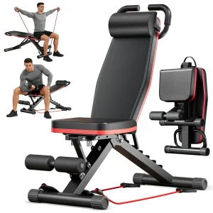 Foldable, Pre-Assembled, Adjustable Weight Bench